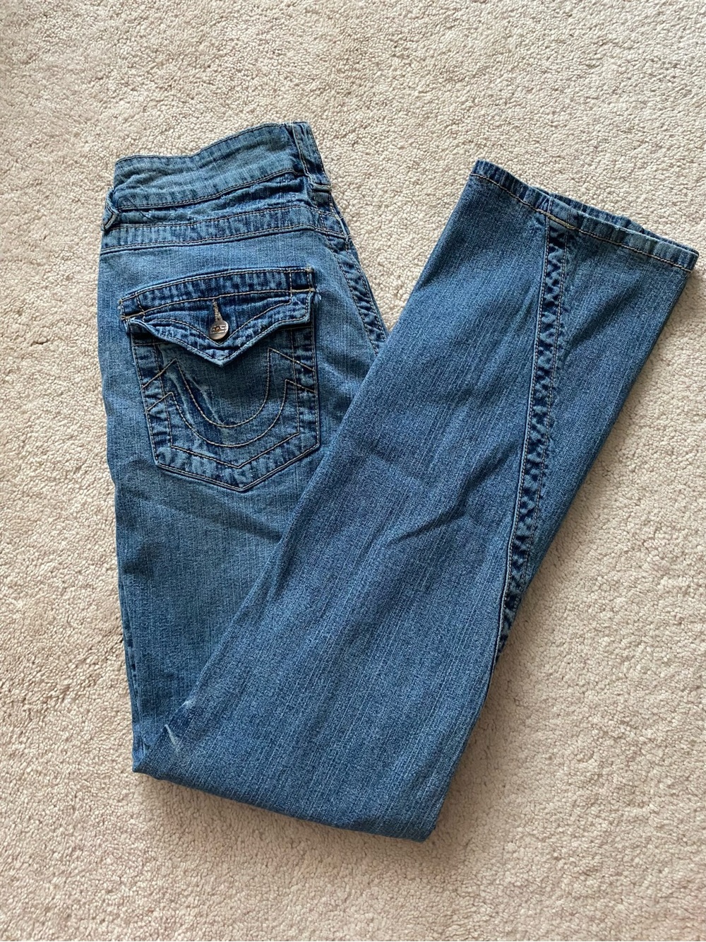 Women's Boot Cut Denim Jeans in Medium Blue